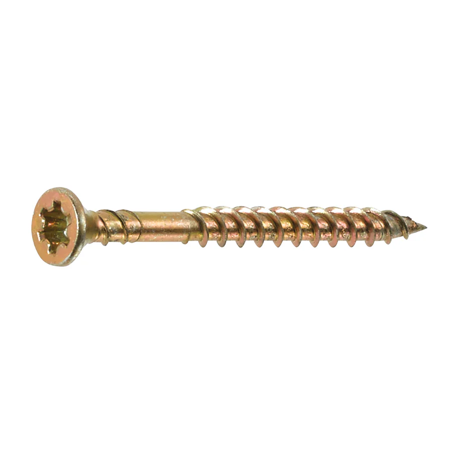 PAM/OMG WCYZ8200F #8×2 Star Drive Flat Head Yellow Zinc Steel Collated Screws, 1,000/Box