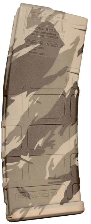 Weapon Works PMAG Gen M2 MOE 5.56x45mm NATO, Desert Camo VTS Polymer, Fits AR-15, 30rd
