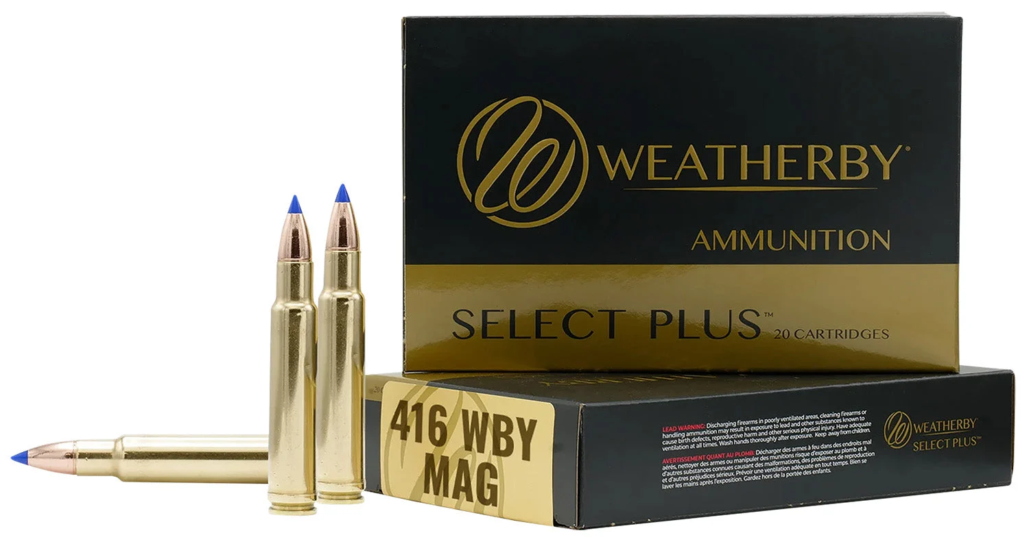 Weatherby B416350TTSX Select Plus Barnes Tipped TSX Lead Free350 Grain .416 Wthby Mag