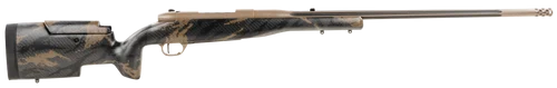 Weatherby Mark V Accumark 257 Weatherby Mag, 26" Barrel, Coyote Tan Rec Brown Sponge Pattern Black Fixed Adjustable Cheekpiece Stock, Left Hand, 3rd