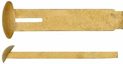 Wedge Key, slotted for capture pin, slant head, wax cast brass