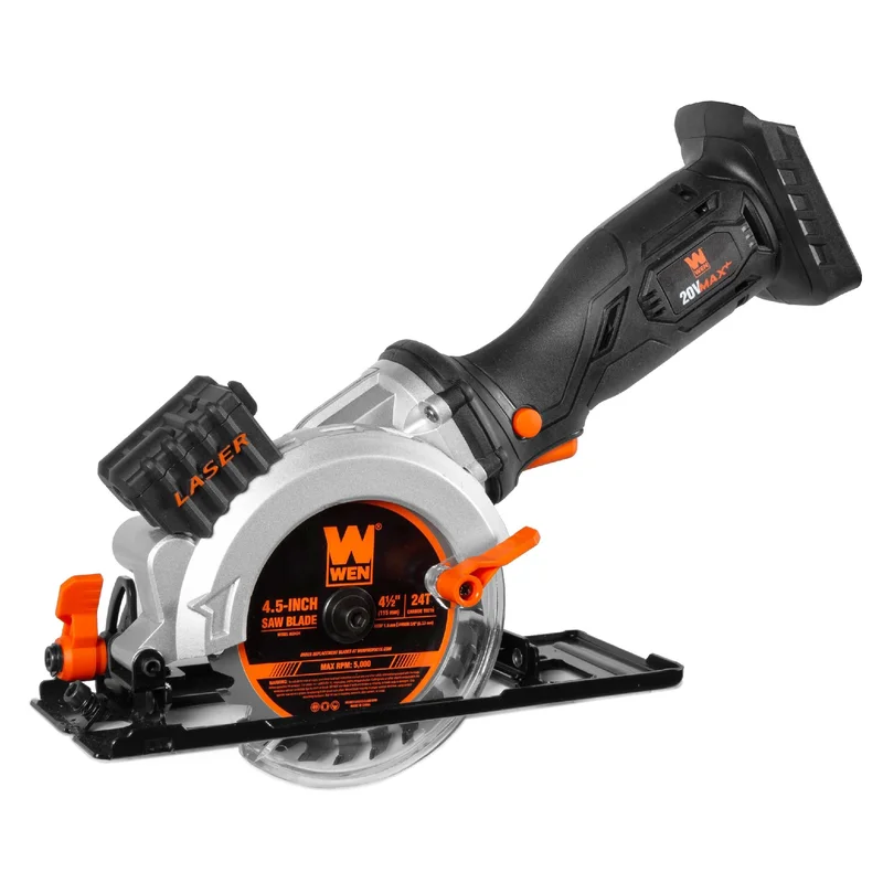 WEN 20604BT 20V Max 4-1/2-Inch Cordless Mini Circular Saw (Tool OnlyBattery and Charger Not Included)