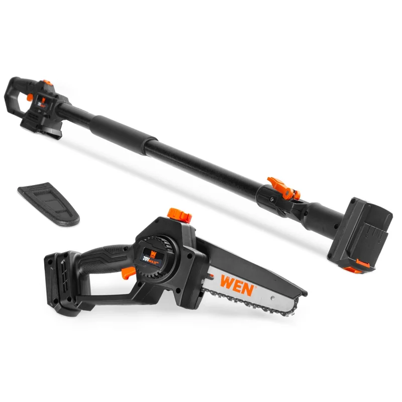 WEN 20752BT 2-In-1 20V Max Cordless Brushless Pole Saw and Mini Chainsaw (Tool OnlyBattery and Charger Not Included)