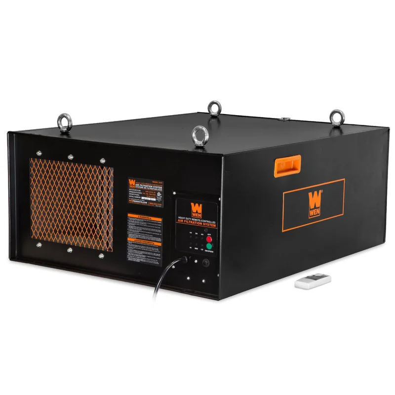 WEN 3415T 3-Speed Remote-Controlled Industrial-Strength Air Filtration System (556/702/1044 CFM)