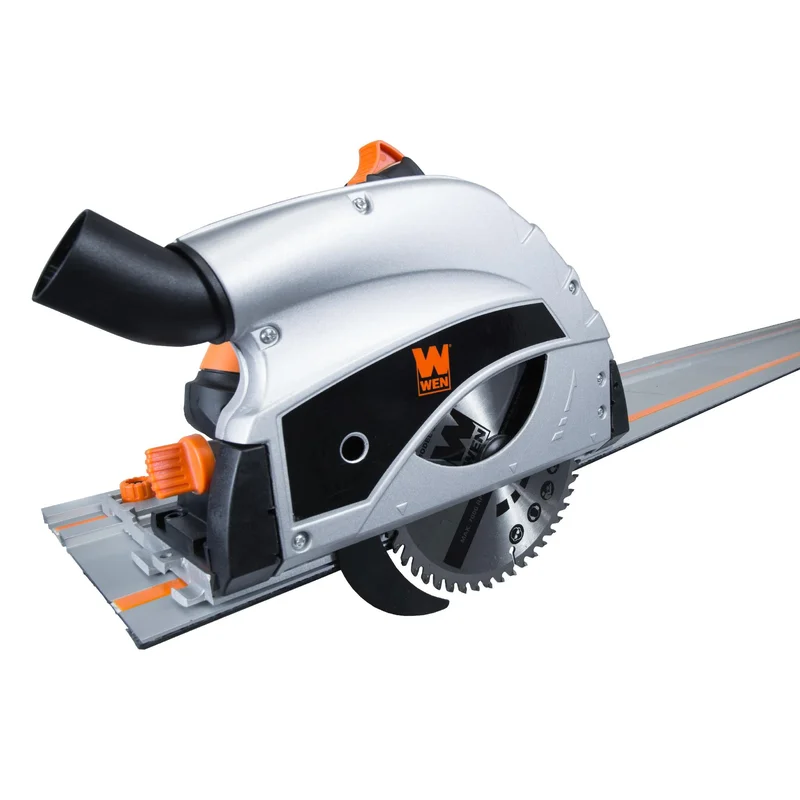 WEN 36055 9-Amp Plunge Cut Circular Track Saw with Two 27.5-Inch Tracks