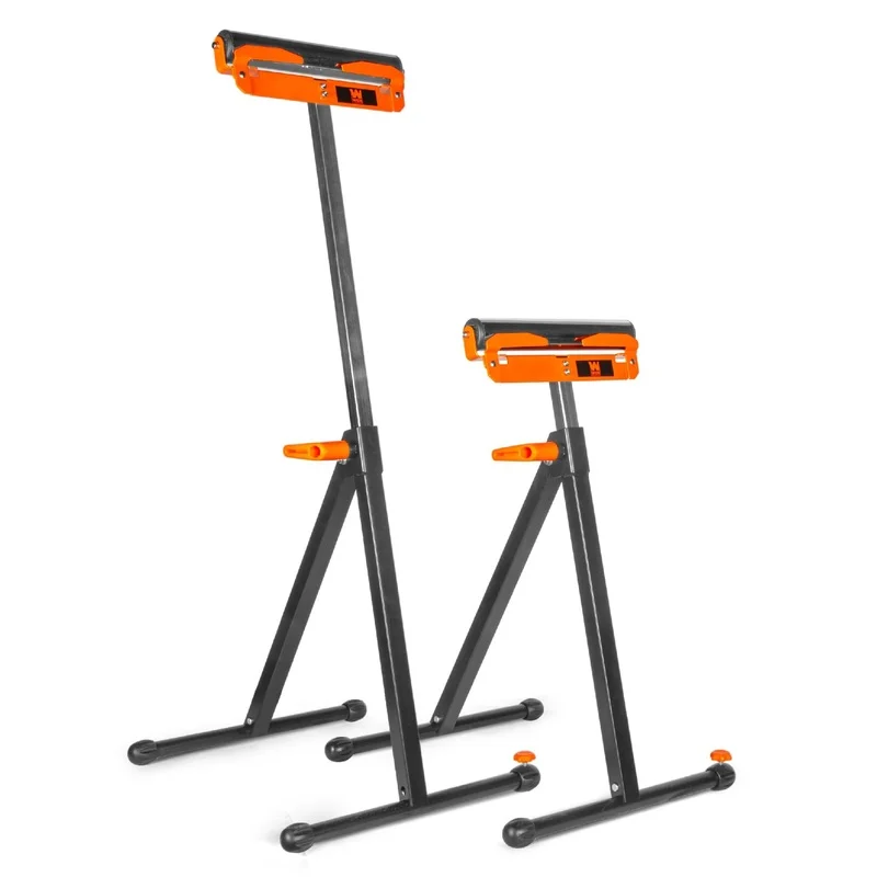 WEN 4289-2 Adjustable Roller Stands with Edge Guide, Two Pack, 500-Pound Capacity