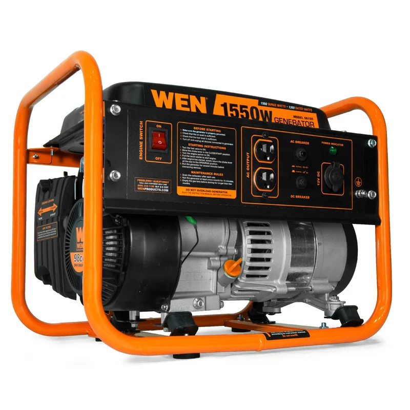 WEN 56155 4-Stroke 98cc 1550-Watt Portable Power Generator
