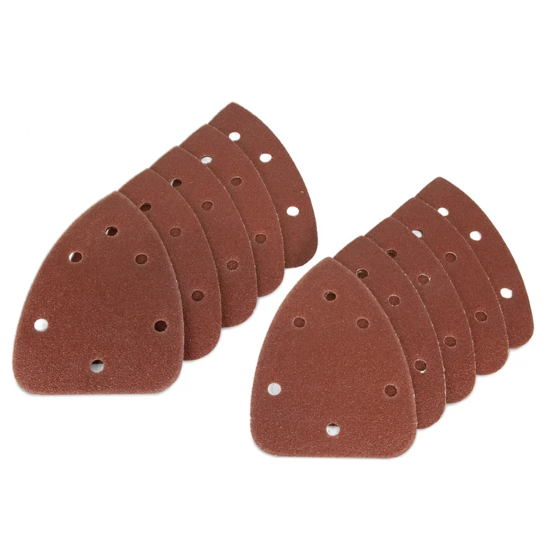 WEN 6301SP100 Detailing Palm Sander 100-Grit Hook and Loop Sandpaper (10-Pack)