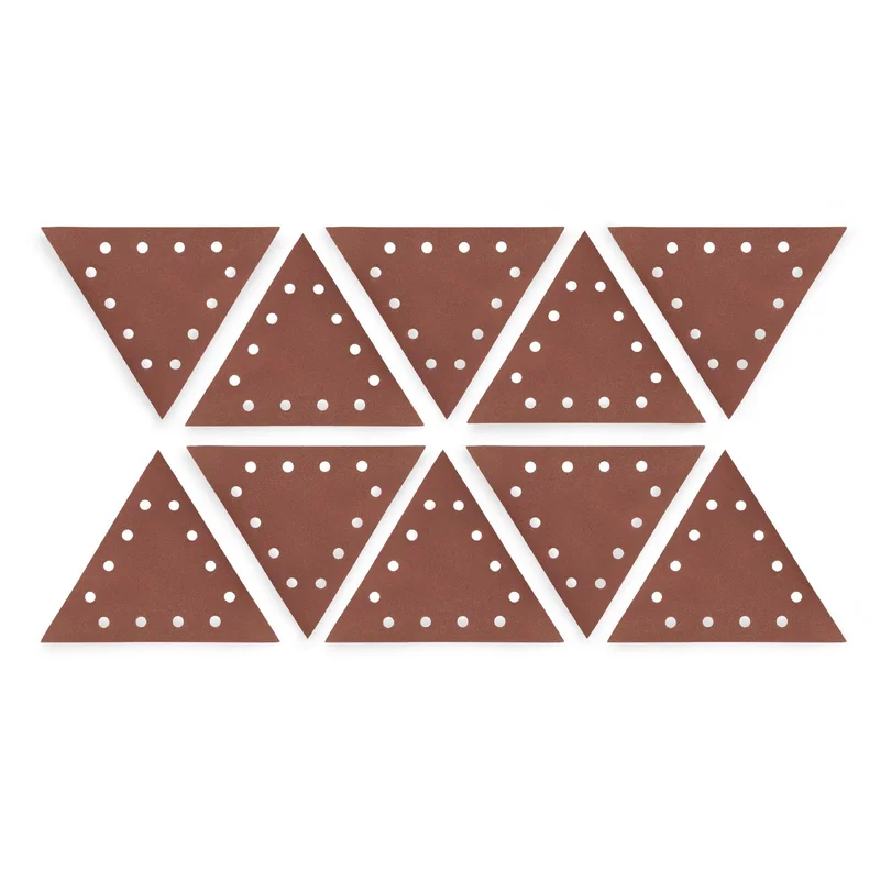 WEN 6377SP120 Drywall Sander 120-Grit Hook and Loop 11-1/4 Inch Triangle Sandpaper, 10-Pack