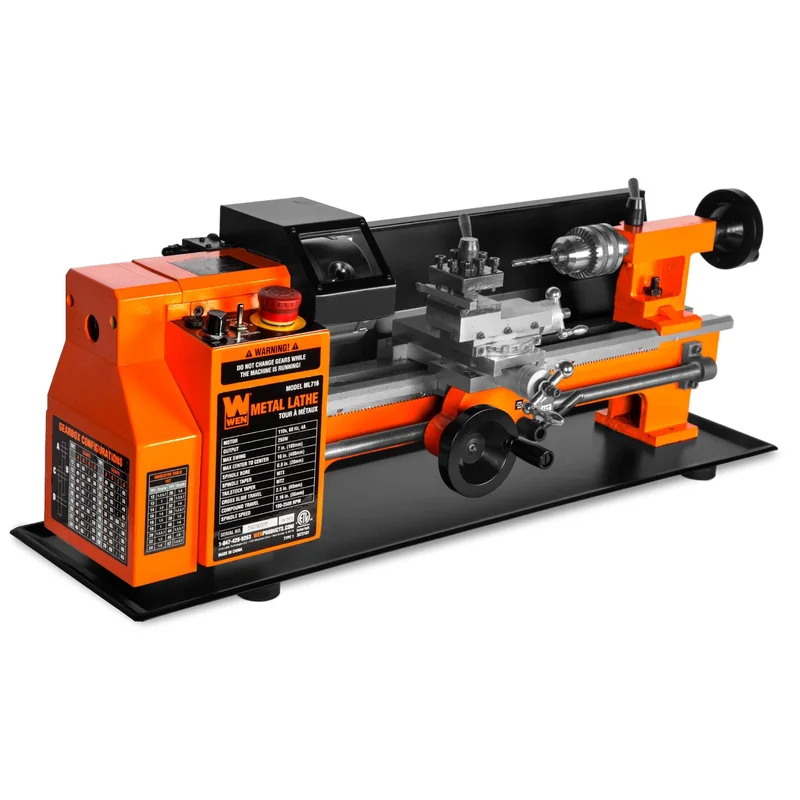 WEN ML716 Variable Speed 7-by 16-Inch Two Direction Benchtop Metal Lathe