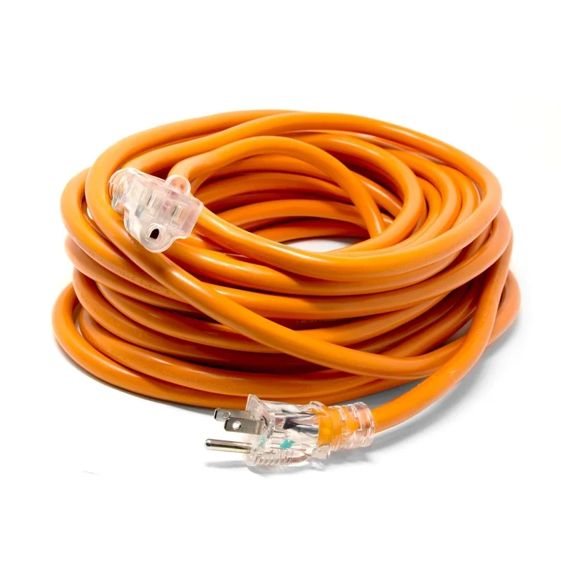 WEN PC5012 50 ft. 12-Gauge Heavy-Duty SJTW Outdoor 12/3 Extension Cord with NEMA 5-15R Light-Up Power Outlet