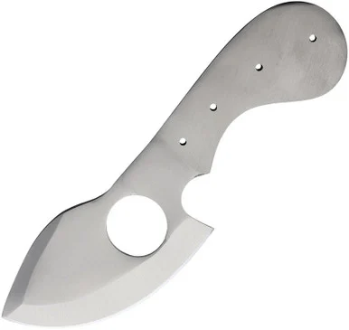 Wide Belly Skinner Blade Blank 3.5in Plain Satin Stubby Skinner BL156