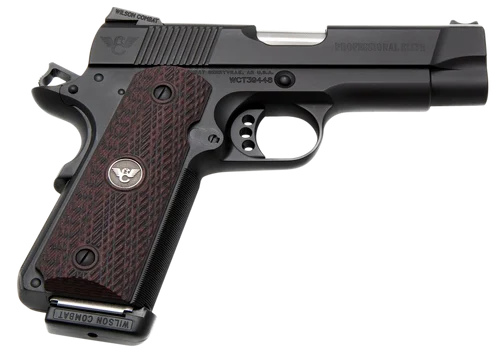 Wilson Combat 1911 Professional Elite 45 ACP Single 4" Barrel Black Cherry G10 Grip Black Slide