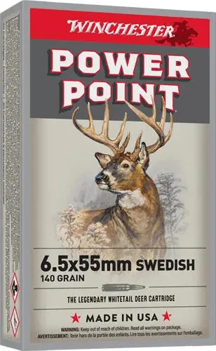 WINCHESTER 6.5X55 MAUSER 140GR POWER POINT 20RD