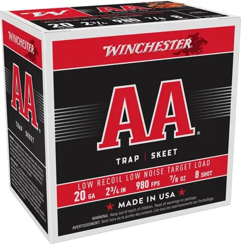 WINCHESTER AA 20GA 2.75" 7/8OZ #8 980FPS 250RD CASE