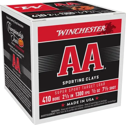 WINCHESTER AA 410 2.5" 1/2OZ #7.5 1300FPS 250RD CASE