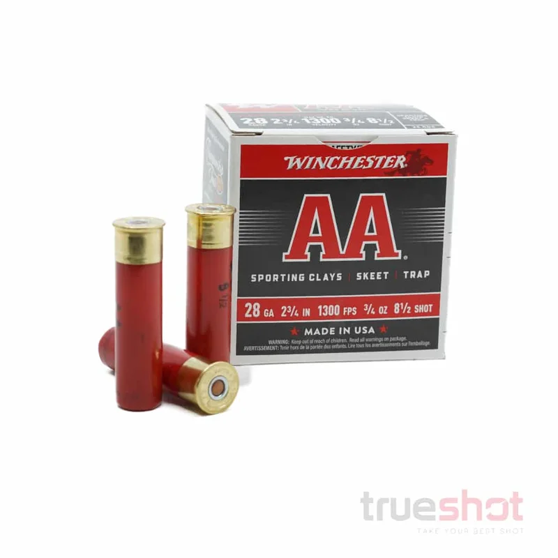 Winchester – AA Super Sport – 28 Gauge – #8.5 Shot – 2-3/4” – 3/4 oz – 1300 FPS | North American Shooting Supply