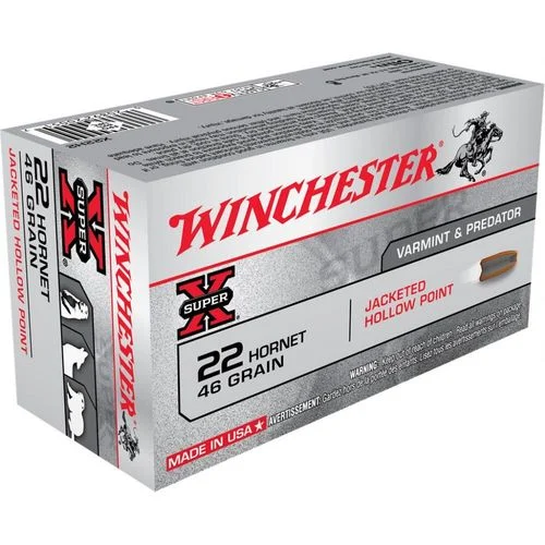 Winchester Ammo Super X 22 Hornet 46 gr Jacket Hollow Point – X22H2