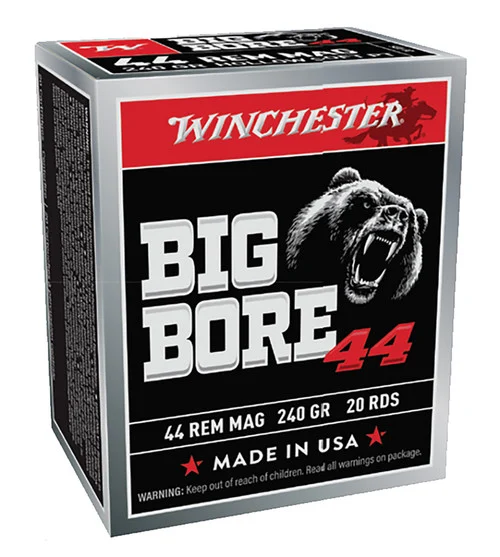 Winchester Big Bore Hunting 44 Rem Magnum, 240gr, SJHP, 20rd Box