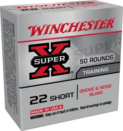 WINCHESTER BLANKS 22 SHORT SMOKE & NOISE 50RD