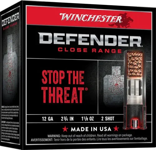 WINCHESTER DEFENDER 12GA 2.75" 1-1/8OZ #2 25RD