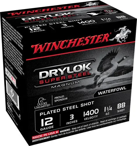 WINCHESTER DRYLOK 12GA 3" 1-1/4OZ #BB 25RD