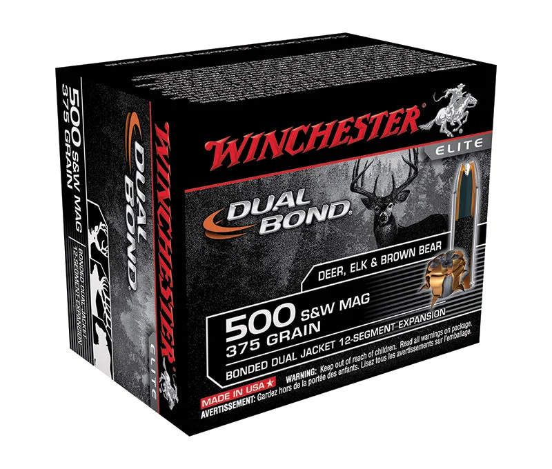 Winchester Hollow Point .500 S&W Mag 375 gr JHP ammo