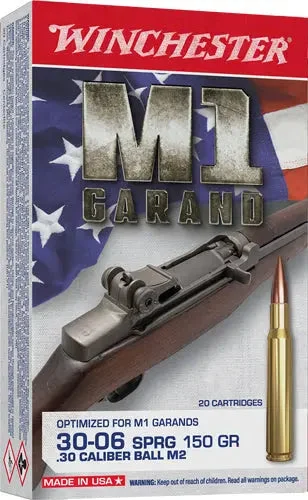 WINCHESTER M1 GARAND 30-06 150GR FMJ 20RD