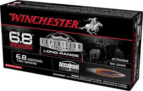 Winchester S68WLR Expedition Big Game Nosler AccuBond Long-Range165 Grain 6.8 Western