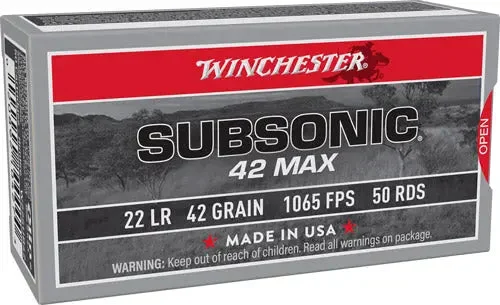 WINCHESTER SUBSONIC 22LR 42GR HP 50RD