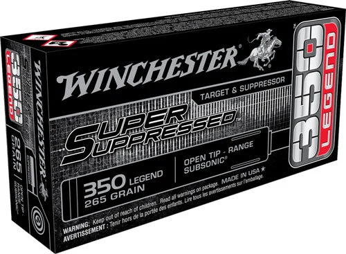 Winchester SUP350 Super Suppressed Open Tip Range255 Grain .350 Legend