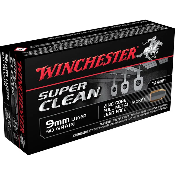 WINCHESTER SUPER CLEAN 9MM 90GR FMJ 50RD