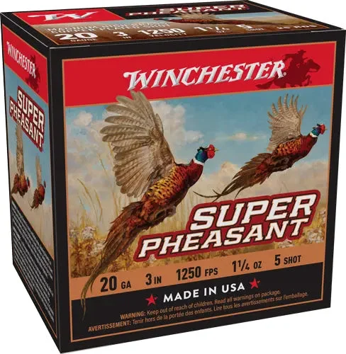 WINCHESTER SUPER PHEASANT 20GA 3" 1-1/4OZ #5 1250FPS 25RD