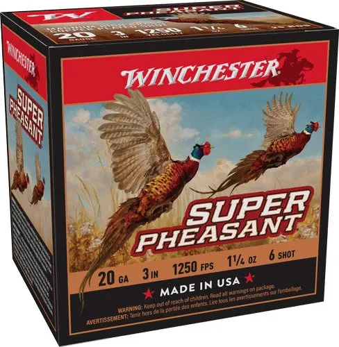 WINCHESTER SUPER PHEASANT 20GA 3" 1-1/4OZ #6 1250FPS 25RD