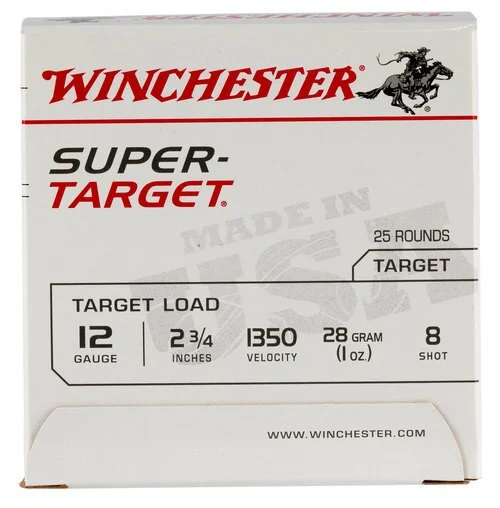 Winchester Super-Target 12 Ga, 8 Shot, 1oz, 25rd Box, 13508