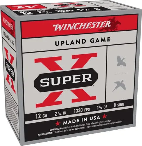WINCHESTER SUPER-X 12GA 2.75" 1-1/4OZ #8 1330FPS 25RD