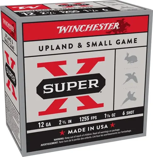 WINCHESTER SUPER-X 12GA 2.75" 1-1/8OZ #6 1255FPS 250RD CASE