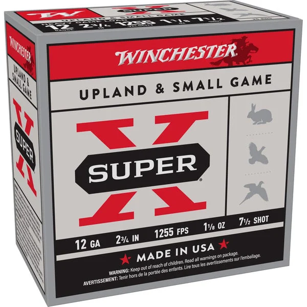 WINCHESTER SUPER-X 12GA 2.75" 1-1/8OZ #7.5 1255FPS 250RD CASE