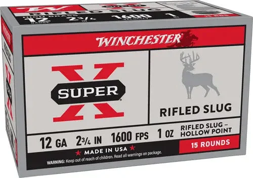 WINCHESTER SUPER-X 12GA 2.75" 1OZ SLUG 15RD
