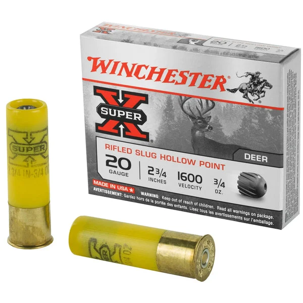 WINCHESTER SUPER-X 20GA 2.75" 3/4OZ RIFLED SLUG 5RD