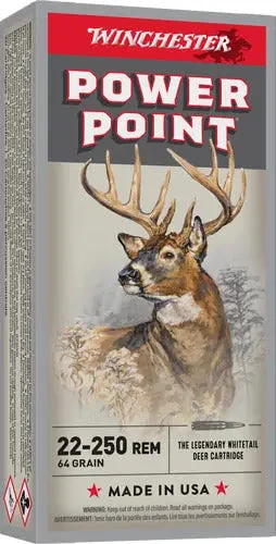 WINCHESTER SUPER-X 22-250 REM 64GR POWER POINT 20RD