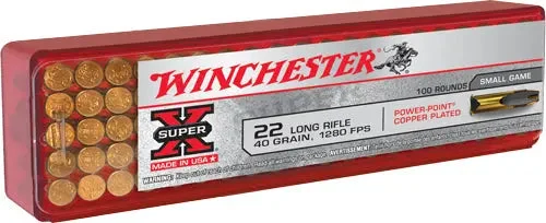 WINCHESTER SUPER-X 22LR 40GR PPP-HP 1280FPS 100RD