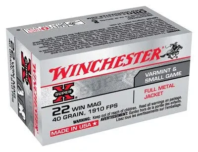 WINCHESTER SUPER-X 22WMR 40GR FMJ 1910FPS 50RD
