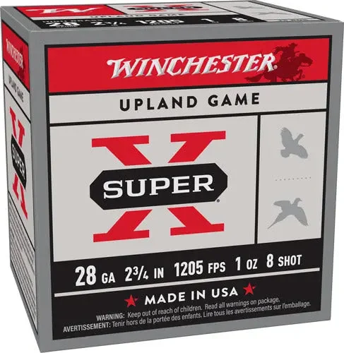 WINCHESTER SUPER-X 28GA 2.75" 1OZ #8 1205FPS 25RD