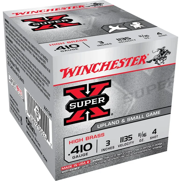 WINCHESTER SUPER-X UPLD 410GA 3" #4 HB 25RD