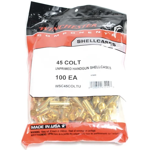 WINCHESTER UNPRIMED CASES 45 COLT 100PK