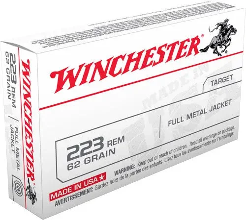 WINCHESTER USA 223 REM 62GR FMJ 20RD