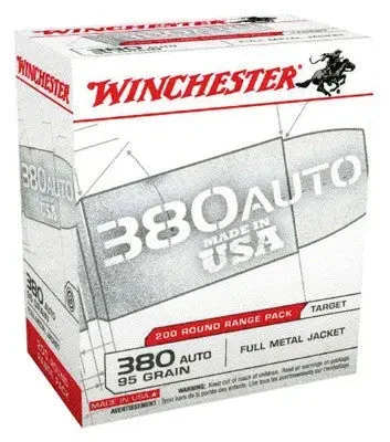 WINCHESTER USA 380 ACP 95GR FMJ-RN 200RD
