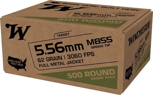 WINCHESTER USA 5.56X45 62GR M855 GREEN TIP 1000RD CASE