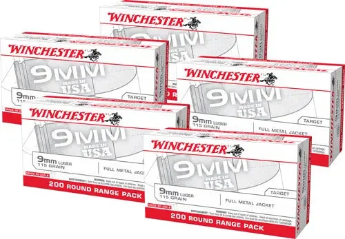 WINCHESTER USA 9MM 115GR FMJ 1000RD CASE